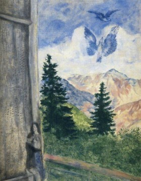 contemporain Tableau Peinture - Voir à Peira Cava contemporain Marc Chagall